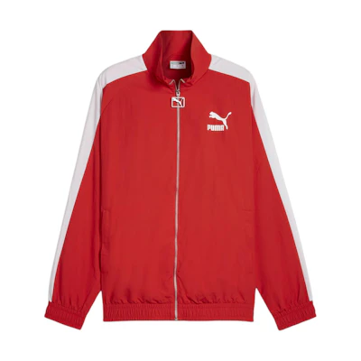 Puma Colorblock Red Stand Collar Unisex Casual Jacket 626913-11