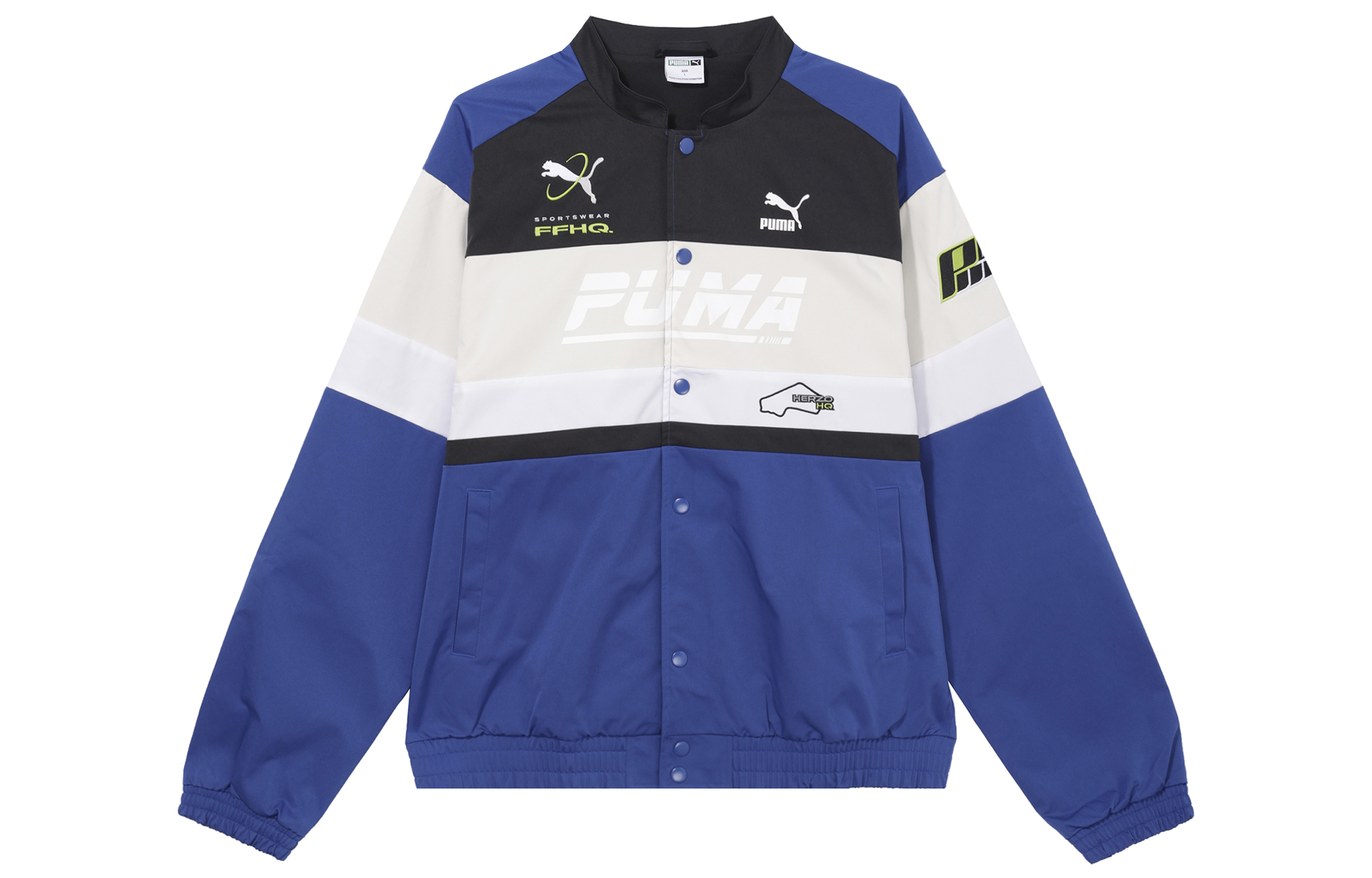 Puma Colorblock Retro Racing Track Jacket Unisex Blue 625815-17