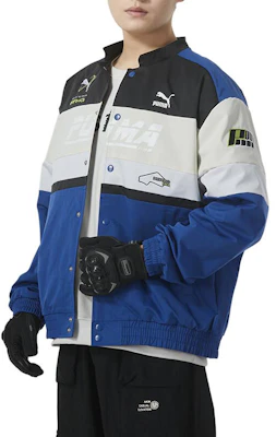 Puma 拼色復古賽車風運動外套 男女適用 藍色 625815-17 Order Puma 拼色復古賽車風運動外套 男女適用 藍色 625815-17
