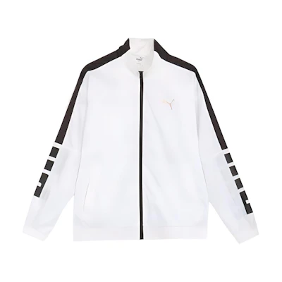 Puma Colorblock Retro Training Jacket White Long-Sleeve Woven Track Jacket 525200-02
