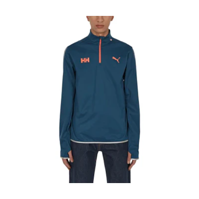 Puma Colorblock Slim Fit Stand Collar Sweatshirt Blue 521201-65