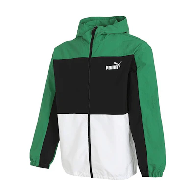 Puma Colorblock Training Hooded Woven Jacket Green/Black/White 680350-86