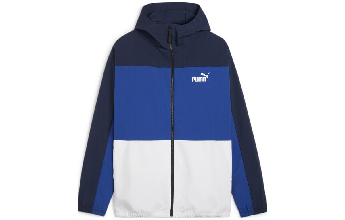 Puma Colorblock Water-Resistant Hooded Jacket - Blue 675387-14
