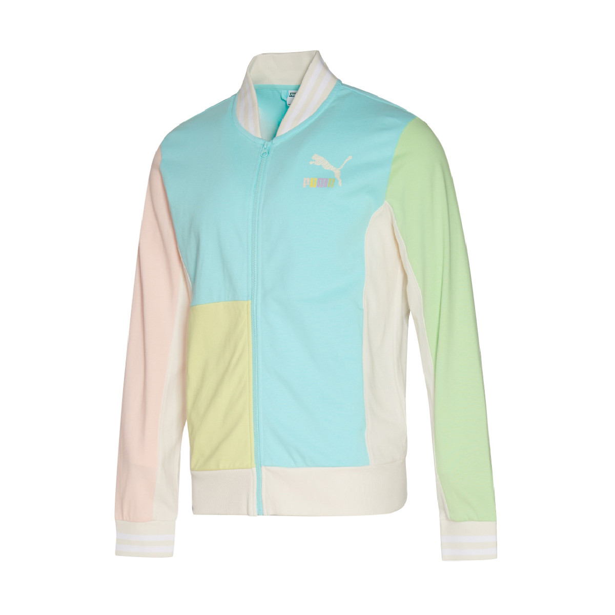 Puma Colorblock Zip-Up Jacket Unisex Light Blue 534007-62