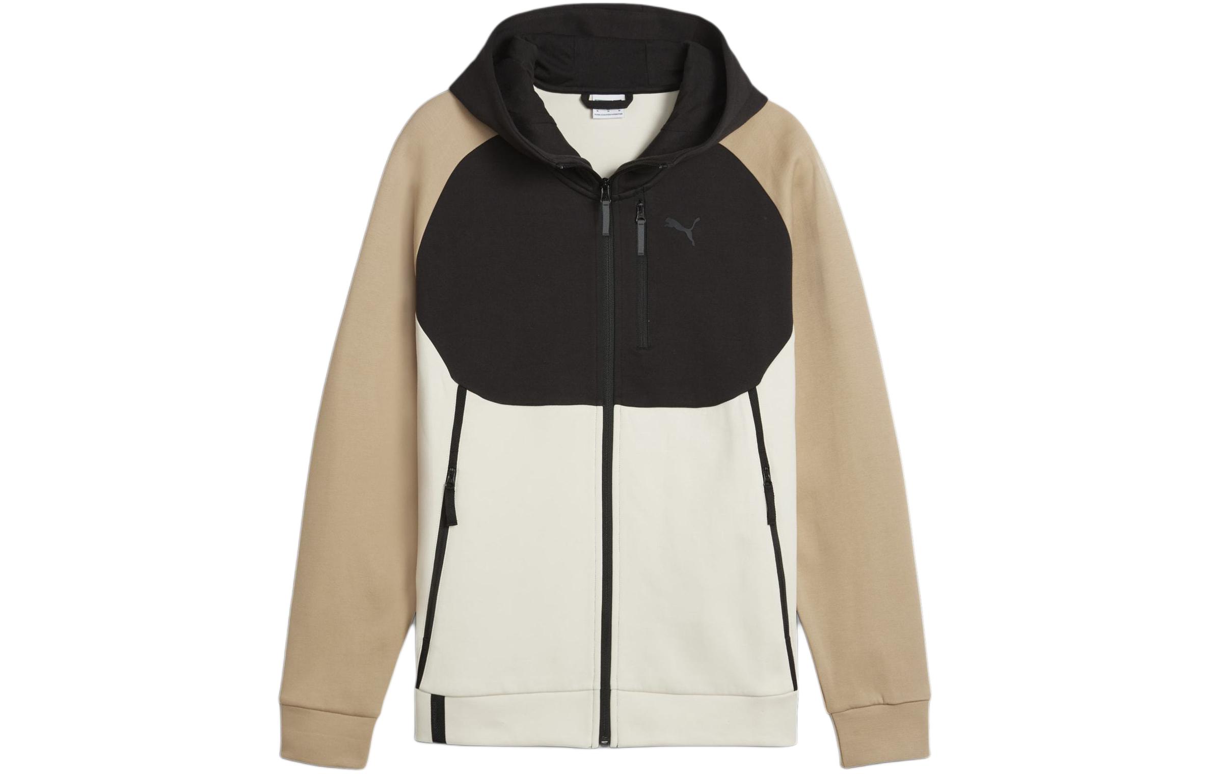 Puma Colorblock Zip Hoodie Prairie Brown 624385-83