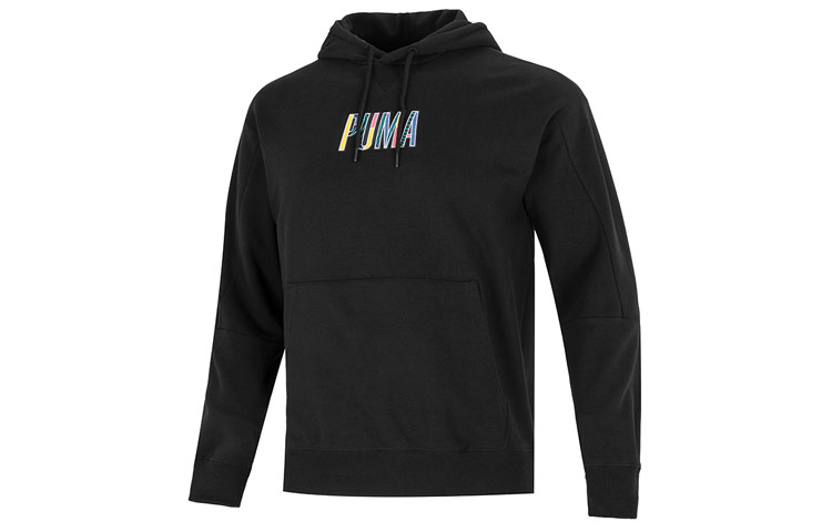 Puma Colorful Logo Retro Sports Style Comfortable Sweatshirt Men’s Black 537706-01