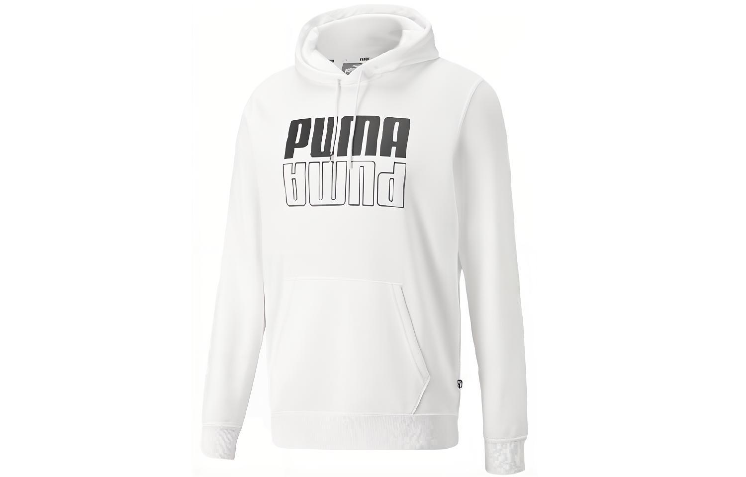 Puma Contrast Logo Drawstring Hoodie - White 846557-02
