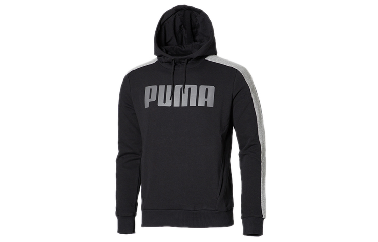 Puma Contrast Logo Retro Print Hoodie Black 845163-01