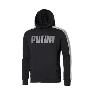 Puma Contrast Logo Retro Print Hoodie Black 845163-01