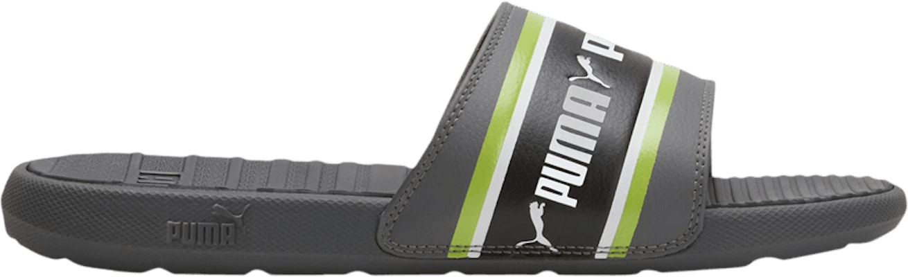 Puma Cool Cat Slide 'Stripe Repeat - Castlerock Limepunch' 385887-02 Buy Puma Cool Cat Slide 'Stripe Repeat - Castlerock Limepunch' 385887-02