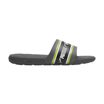 Puma Cool Cat Slide 'Stripe Repeat - Castlerock Limepunch'