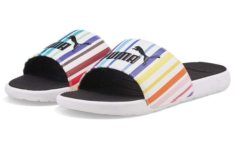 Lookbook Puma Cool Cat Slide 'White Multi' 384120-01