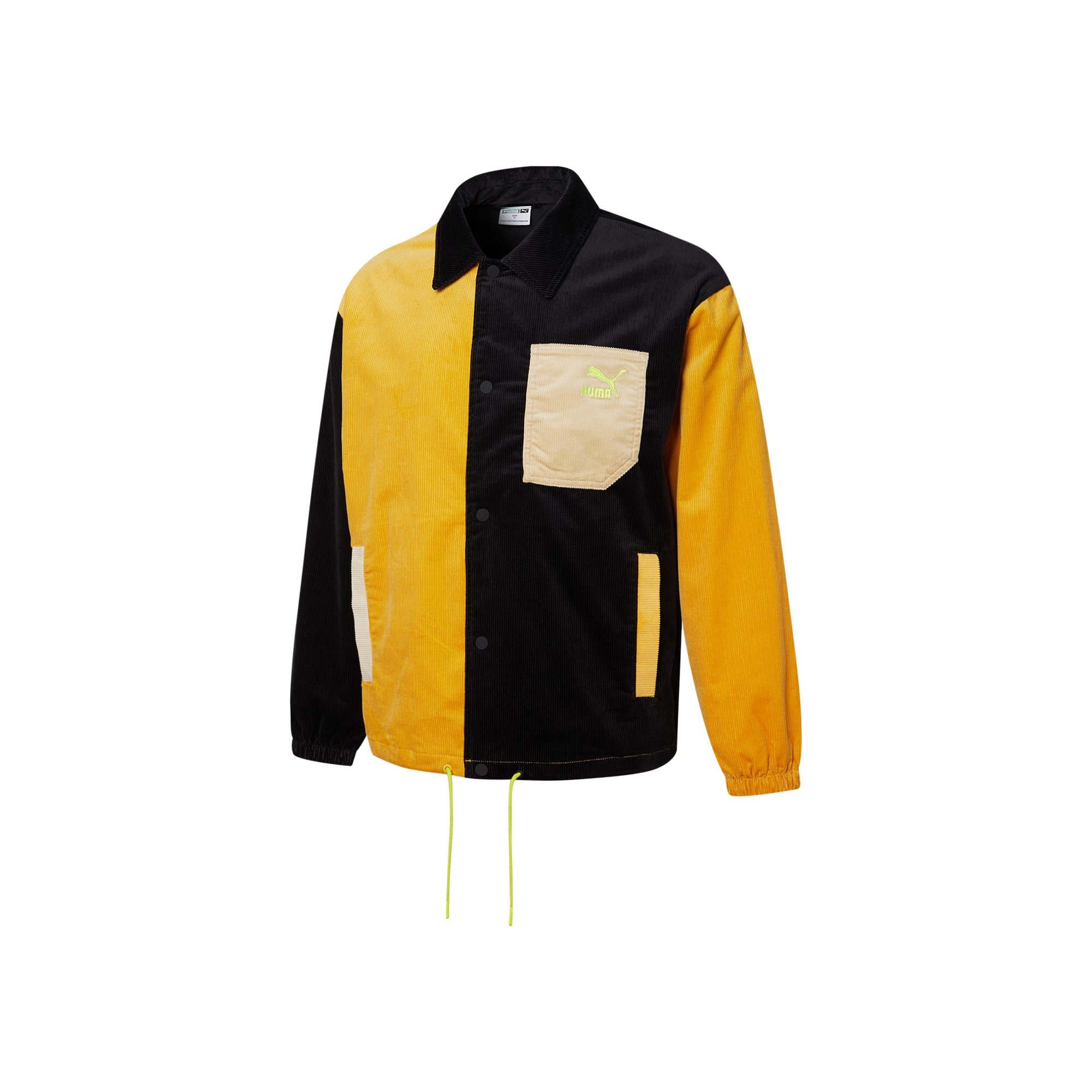 Buy Puma 復古拼色黑色Cord Coach外套 Logo夾克 534752-01