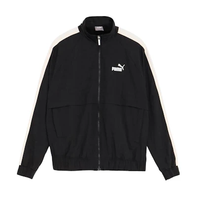 Puma Core Heritage Black Retro Track Jacket with Print Design 677672-01
