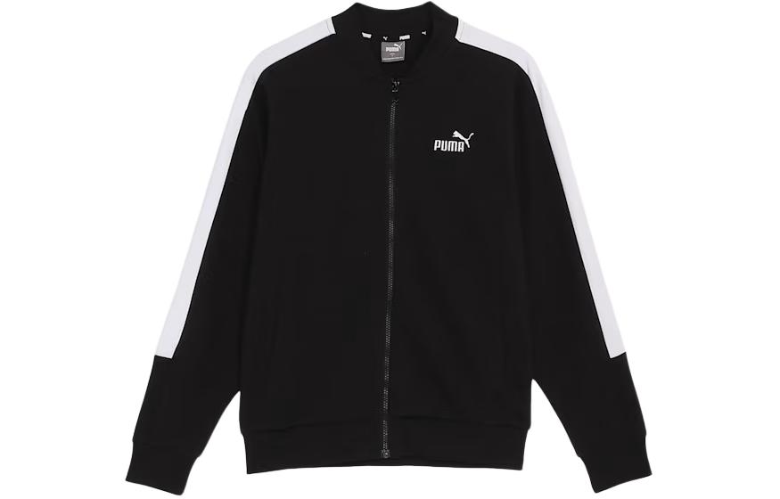 Puma Core Heritage Colorblock Logo Baseball Jacket Men’s Black 680664-01