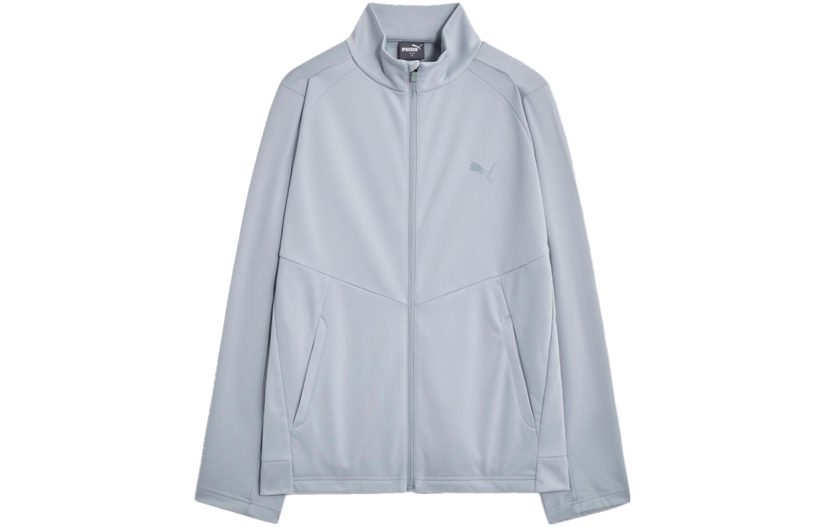 Puma Core Knit High Neck Zip Track Jacket Grey 940168-02