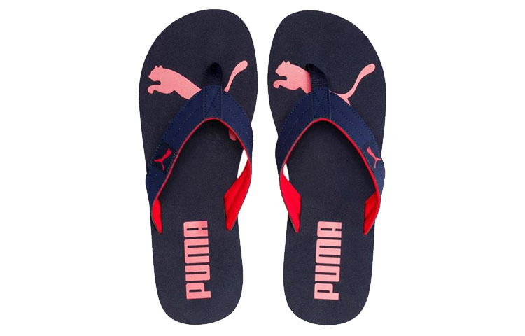 Shop Puma Cosy Flip Sandals 'Blue Red' 370289-02