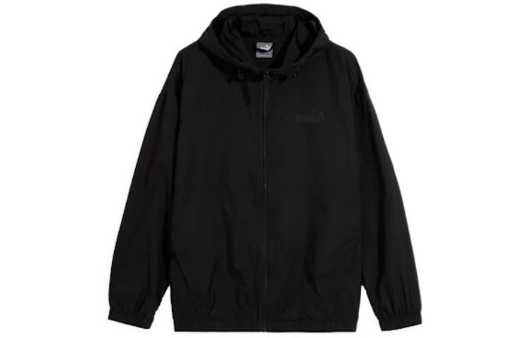 Puma COSY Spring 2 Black Loose Fit Logo Zip-Up Hoodie Jacket 847473-01