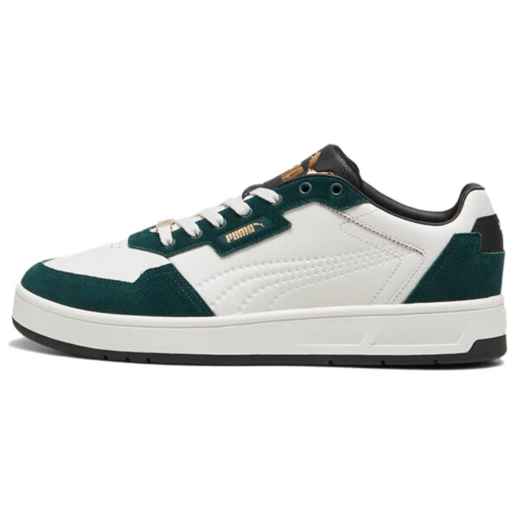Puma Court Classic Low-Top Sneakers White Green Casual Fashion Shoes 395087-06