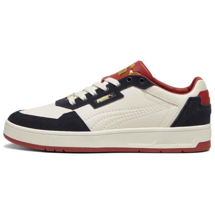 Puma Court Classic Low-Top Sneakers White Navy Blue Casual Shoes. 395087-05