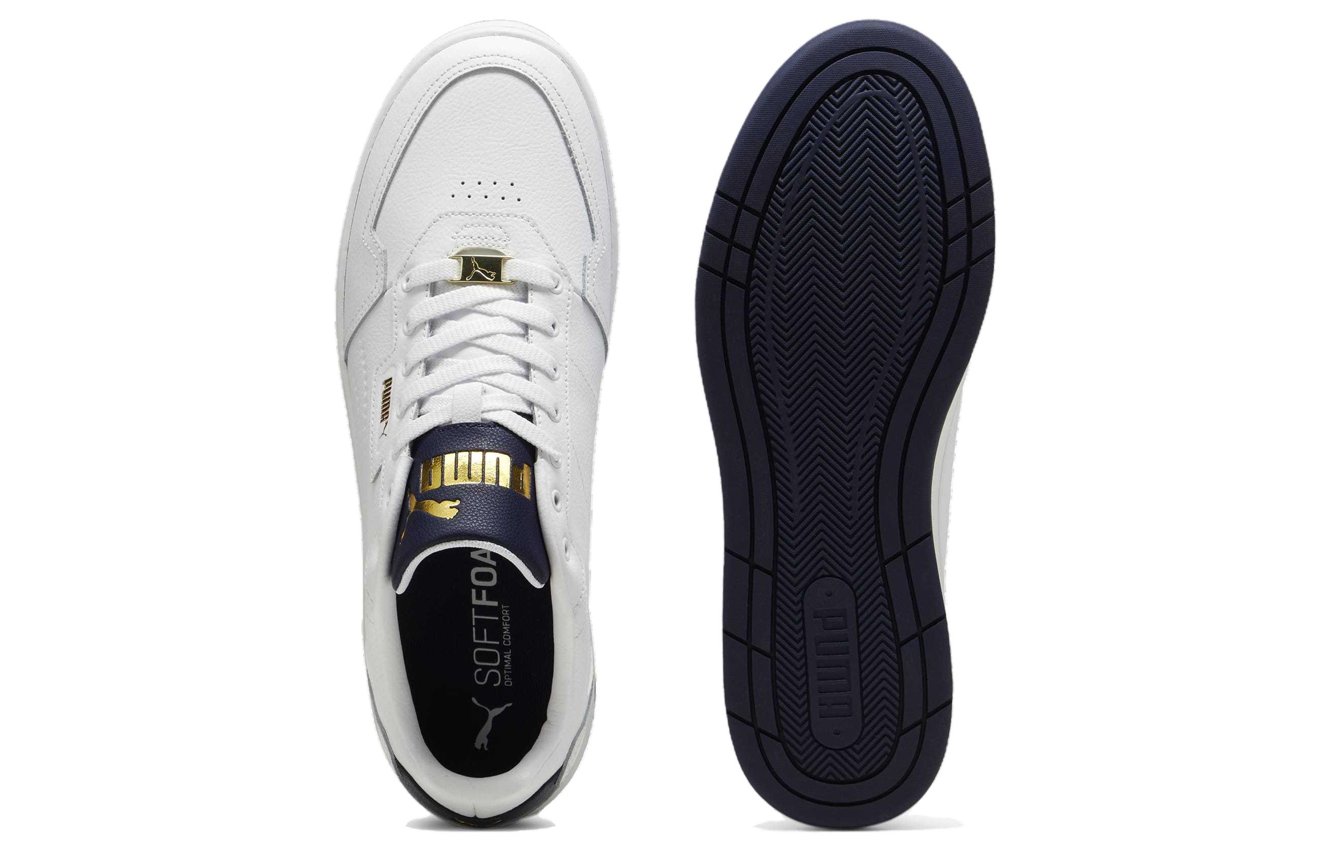 Shop Puma Court Classic Lux 'White Navy Gold' 395019-04