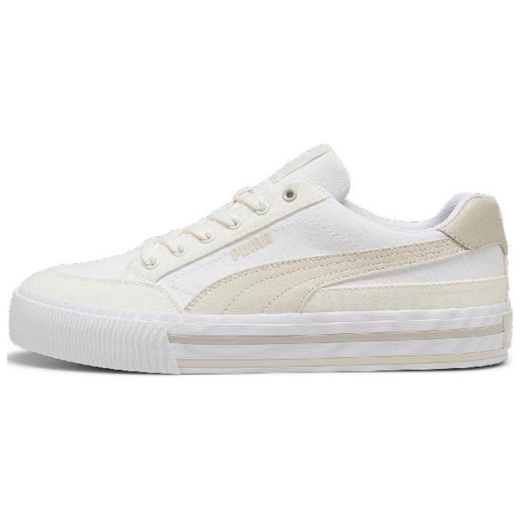 Puma Court Classic Vulc FS Low-Top Sneakers White Beige Breathable Durable 396353-09
