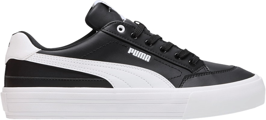 PUMA Court Classic Vulc Formstrip SL 舒適復古 防水減震 低幫 板鞋 男款 黑白 Buy PUMA Court Classic Vulc Formstrip SL 舒適復古 防水減震 低幫 板鞋 男款 黑白