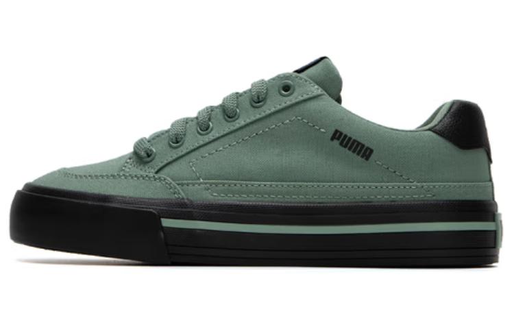 Puma Court Classic Vulc Green Black Low-Top Sneakers Lightweight Durable 395020-04