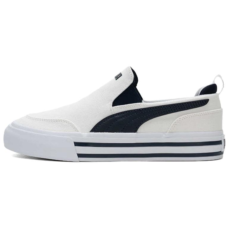 PUMA Court Classic Vulc Slip-On White Casual Low-Top Sneakers. 400216-01