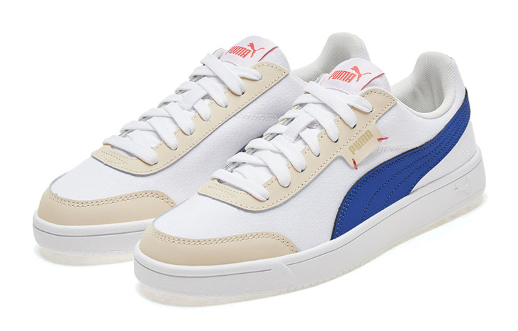 Lookbook Puma Court Legend Lo CV Sneakers ''Wit Blauw'' 371937-01