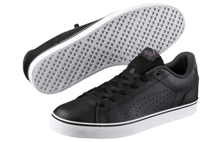 Lookbook プーマ コートポイント Vulc V2 黒白 (Puma Kōtopointo Vulc V2 Kuro Shiro) 363685-03