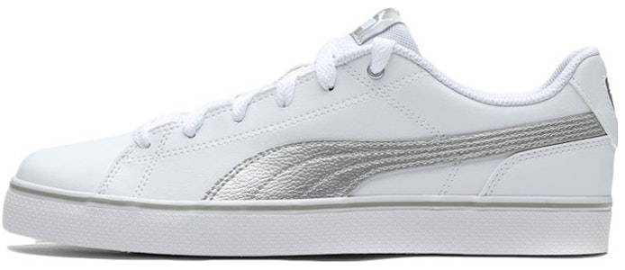 PUMA Court Point Vulc V2 耐磨 低筒 絨布鞋 男女同款 白銀 Buy PUMA Court Point Vulc V2 耐磨 低筒 絨布鞋 男女同款 白銀