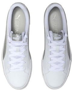 PUMA Court Point Vulc V2 耐磨 低筒 絨布鞋 男女同款 白銀 Lookbook PUMA Court Point Vulc V2 耐磨 低筒 絨布鞋 男女同款 白銀