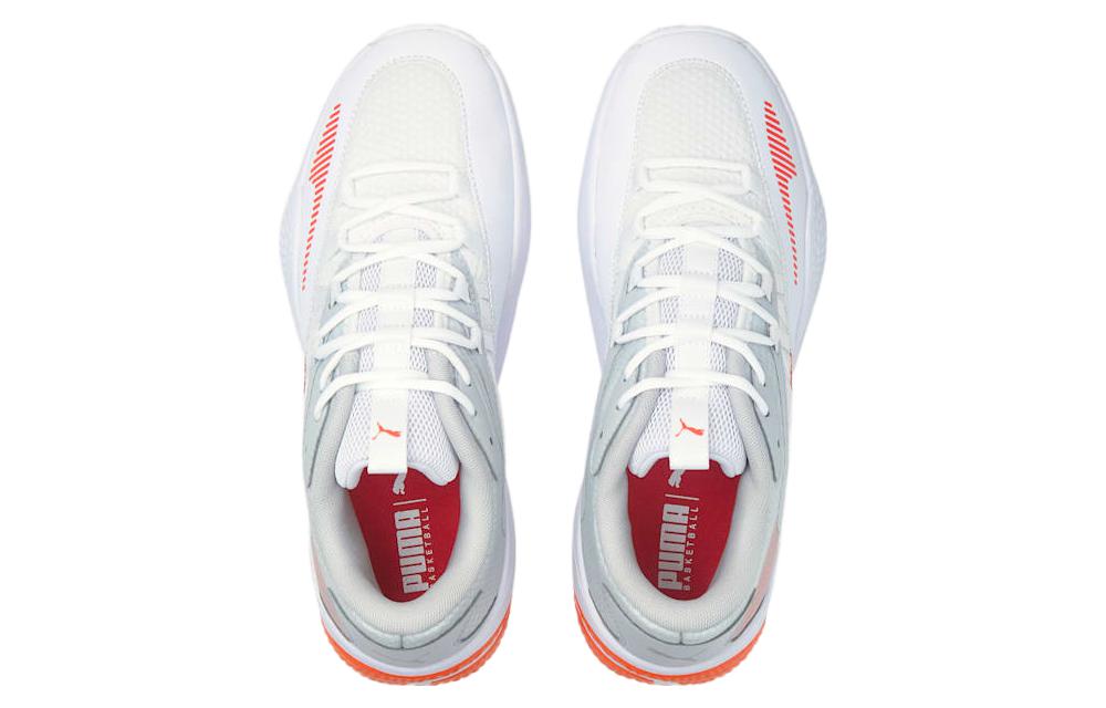Lookbook 푸마 코트라이더 2.0 화이트/그레이/레드 (Puma Court Rider 2.0 화이트/그레이/레드) 376646-02