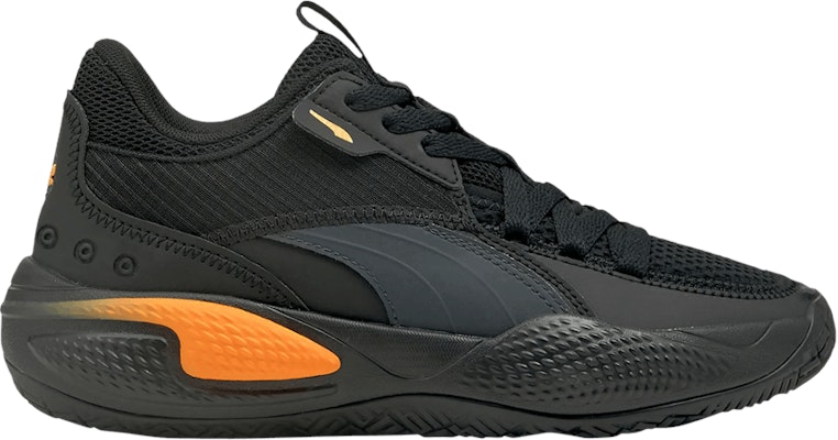 Puma black best sale orange pop