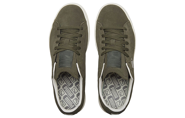 Shop Puma Court Star Low Suede Vert/Blanc Chaussures Casual et de Skate. 366610-02