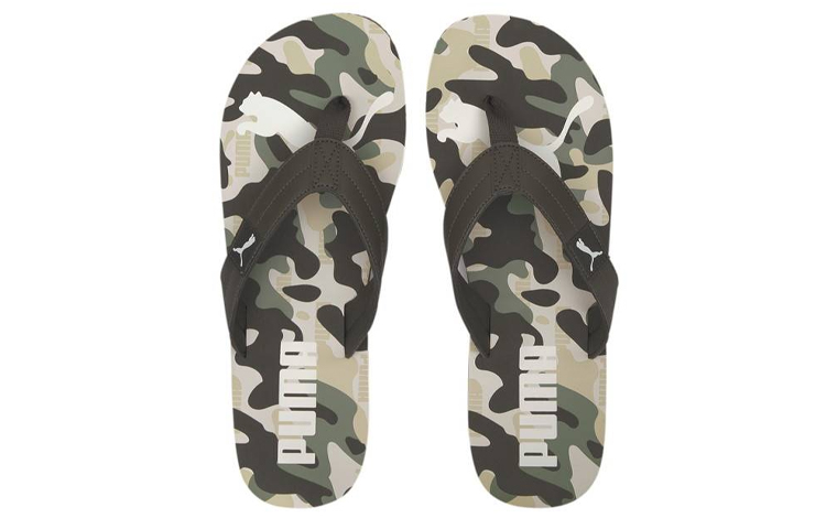 Lookbook Puma Cozy Flip Rebfl Sandals Black/Green 372283-01