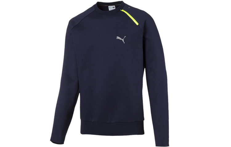 Puma Crew Neck Sports Casual Sweatshirt Navy Blue 57378306