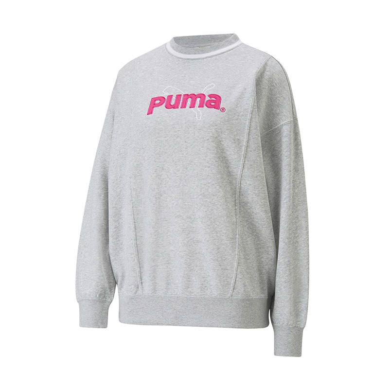 Puma Crewneck Casual Pullover Sweatshirt Unisex - Gray 62058904