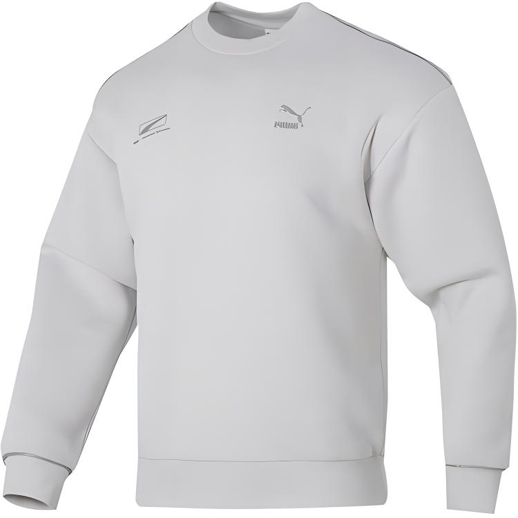 Puma Crewneck Fleece Pullover Sweatshirt Unisex White 625075-80