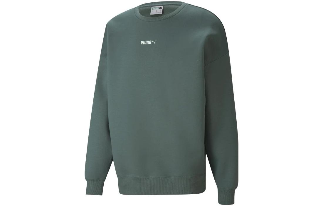 Puma Crewneck Fleece Sweatshirt Teal Green Casual Comfort Long Sleeve 534365-68
