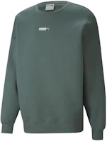 Puma Crewneck Fleece Sweatshirt Teal Green Casual Comfort Long Sleeve 534365-68 Puma Crewneck Fleece Sweatshirt Teal Green Casual Comfort Long Sleeve 534365-68