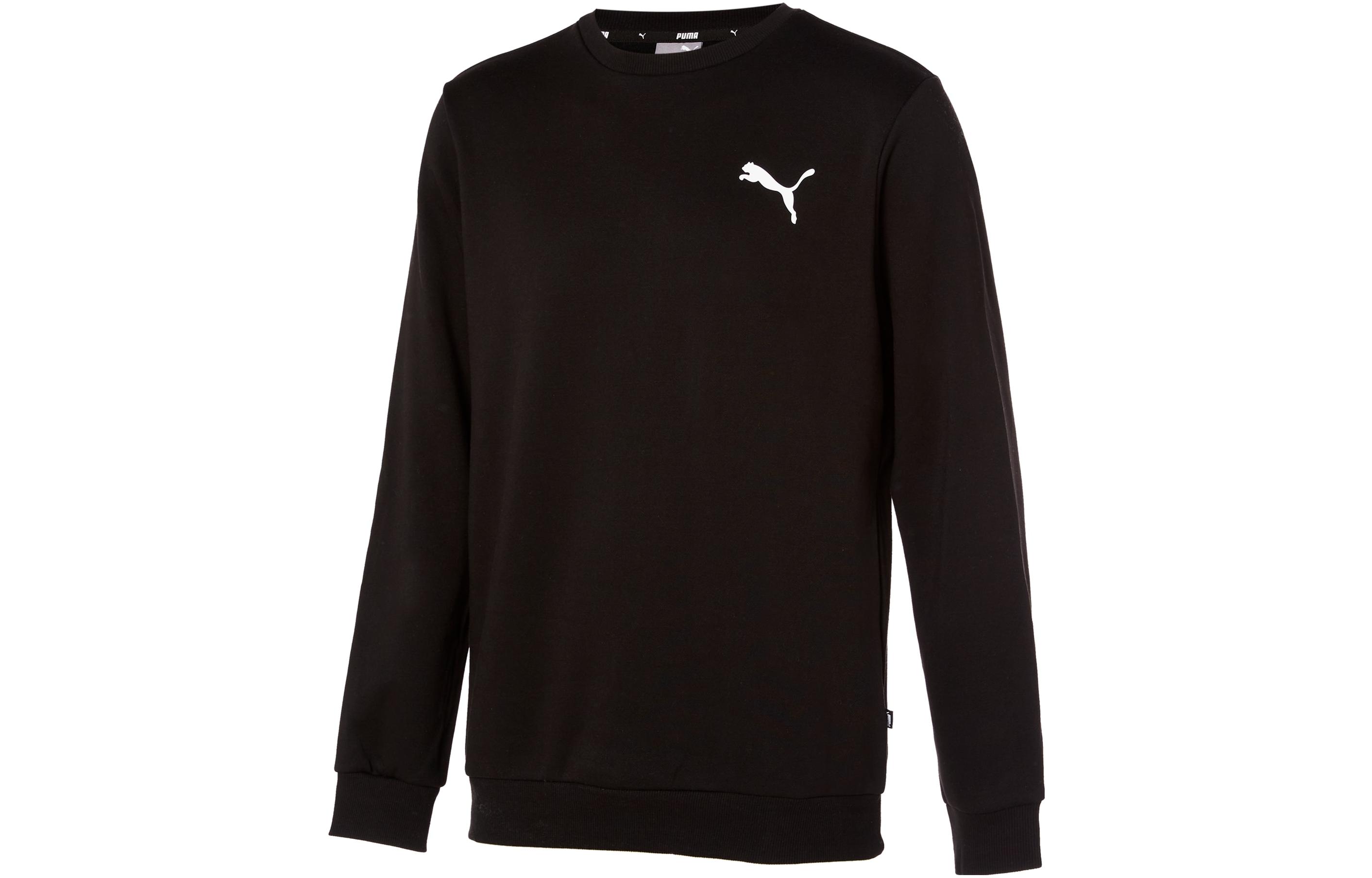 Puma Crewneck Pullover Sweatshirt with Logo Print - Black 586682-51