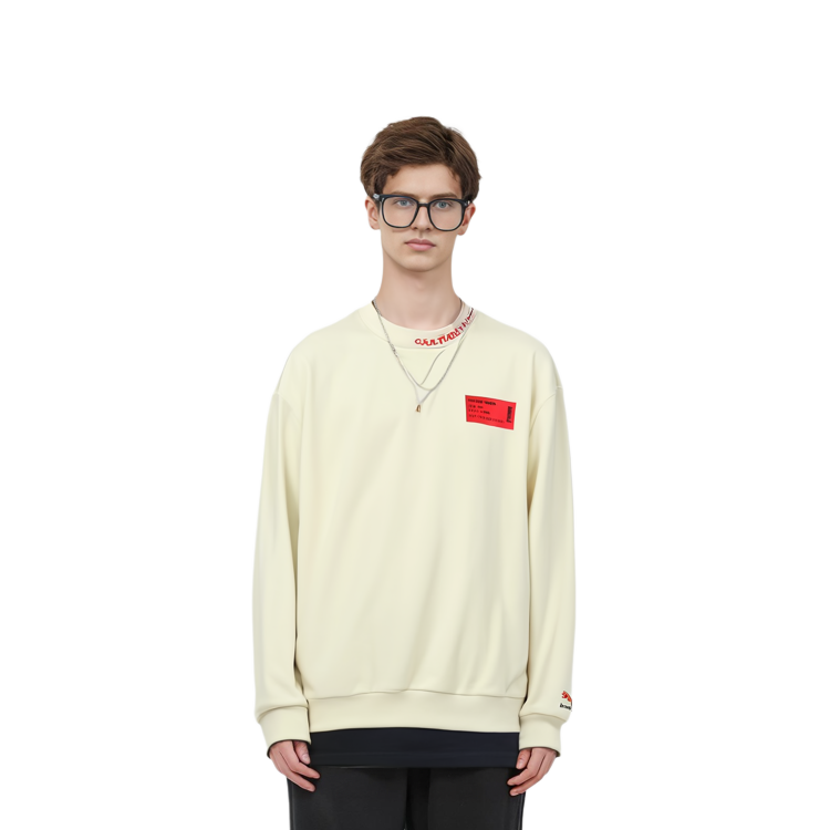 Shop Puma Culture Maker 圓領套頭長袖上衣 - 米白色 597910-68