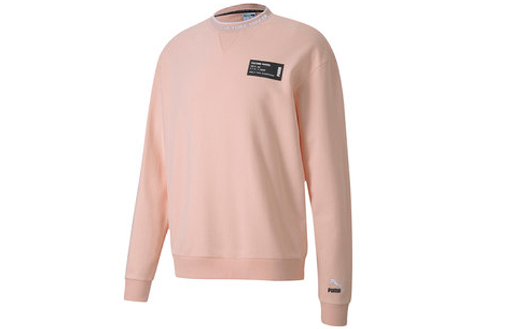 Puma Culture Maker Pink Pullover Sweatshirt with Knitted Collar 597910-54