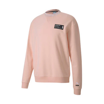 Puma Culture Maker Pink Pullover Sweatshirt with Knitted Collar 597910-54