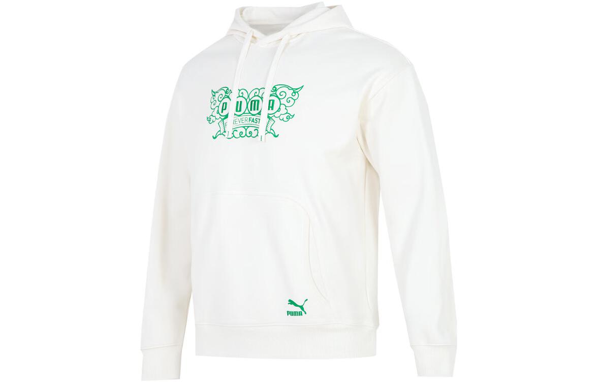 Puma Das CC Graphic FW22 White Kangaroo Pocket Logo Hoodie 539909-93