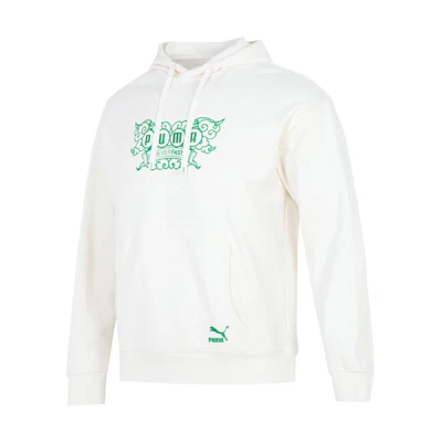 Puma Das CC Graphic FW22 White Kangaroo Pocket Logo Hoodie 539909-93