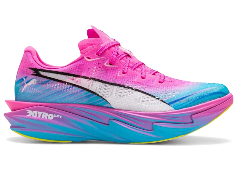 Puma Deviate Nitro Elite 4 'Poison Pink Yellow Alert Bright Aqua' 313298-01