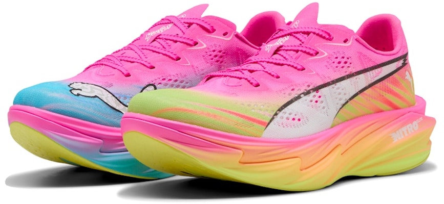 Puma Deviate Nitro Elite 4 'Poison Pink Yellow Alert Bright Aqua' 313298-01 Order Puma Deviate Nitro Elite 4 'Poison Pink Yellow Alert Bright Aqua' 313298-01